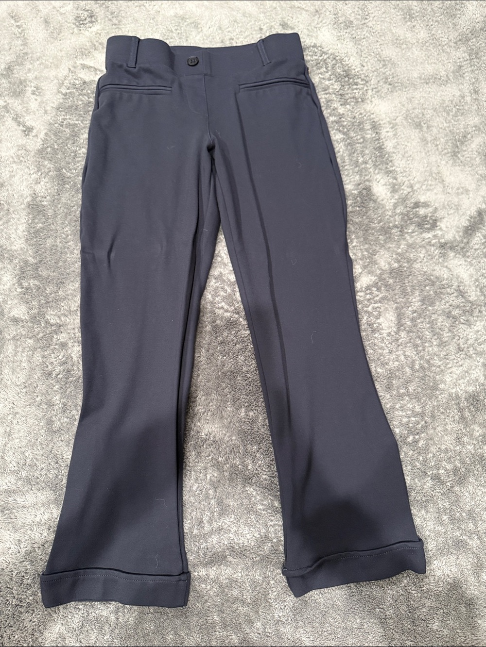 Betabrand Navy Cropped Dress Pants